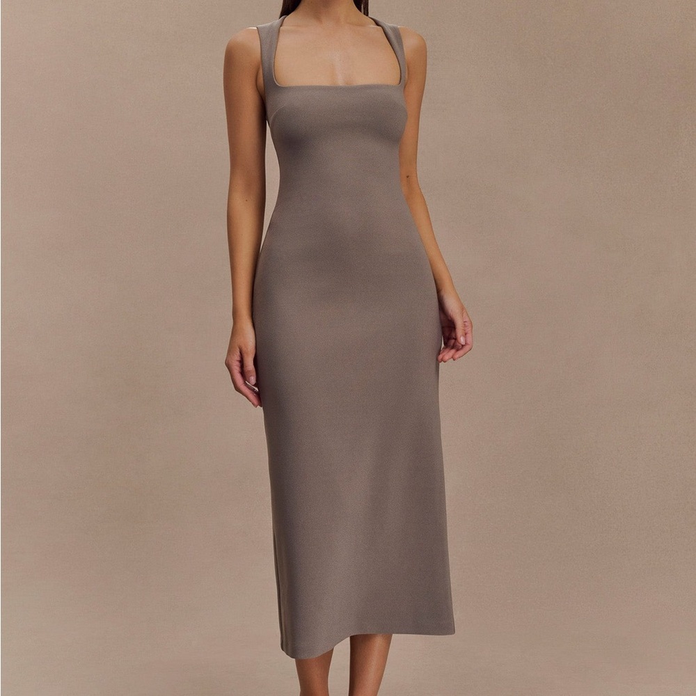 NWT Meshki Frida Crepe Sleeveless Midi Dress